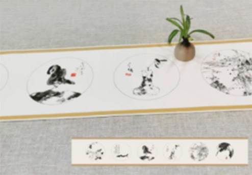八大山人墨韵 艺术桌旗